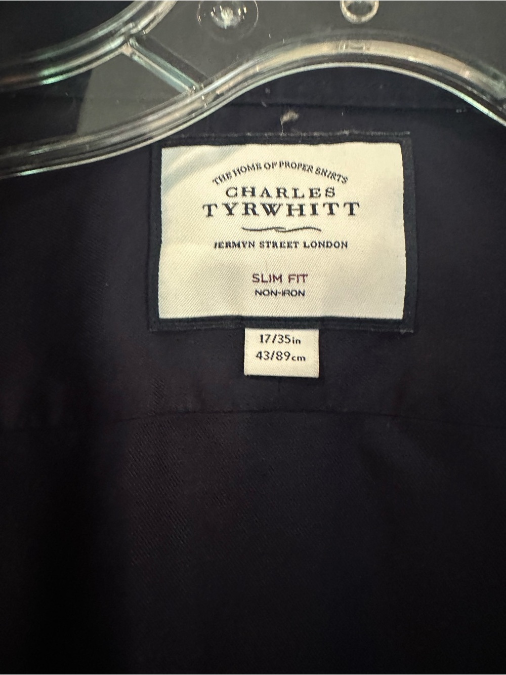Charles Tyrwhitt Navy Slim Fit Dress Shirt